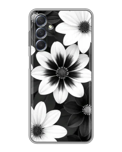 Чехол для Samsung Galaxy M54 (5G) с картинкой «Монохромные астры» Чехол для Samsung Galaxy M54 (5G) с картинкой «Монохромные астры»