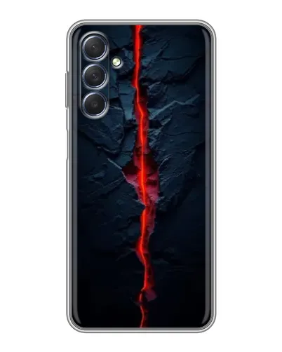 Чехол для Samsung Galaxy M54 (5G) с картинкой «Kрасная лавовая трещина»