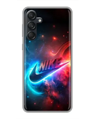 Чехол для Samsung Galaxy M55 5G с картинкой «Огненный логотип Nike»