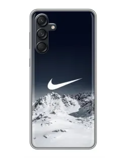 Чехол для Samsung Galaxy M55 5G с картинкой «Nike — зимние горы» Чехол для Samsung Galaxy M55 5G с картинкой «Nike — зимние горы»