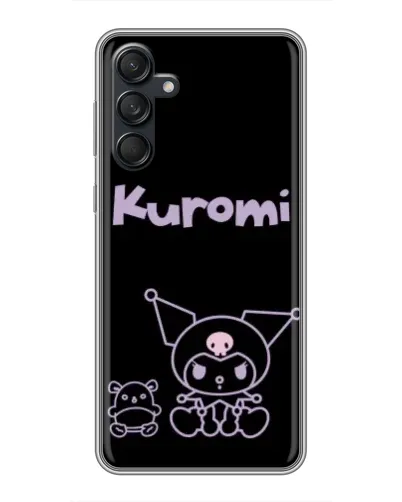Чехол для Samsung Galaxy M55 5G с картинкой «Kuromi — черный минимализм»