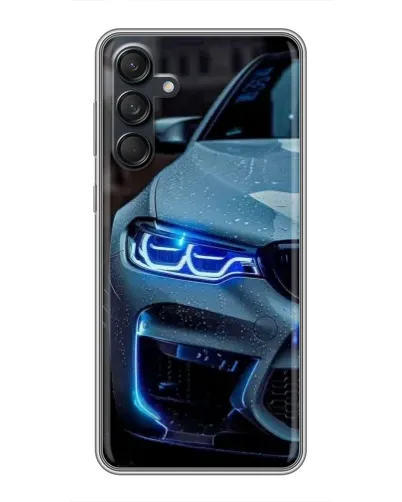 Чехол для Samsung Galaxy M55 5G с картинкой «Взгляд BMW с синими фарами»