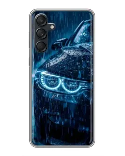 Чехол для Samsung Galaxy M55 5G с картинкой «BMW под дождем»
