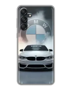 Чехол для Samsung Galaxy M55 5G с картинкой «BMW в белом дыму»