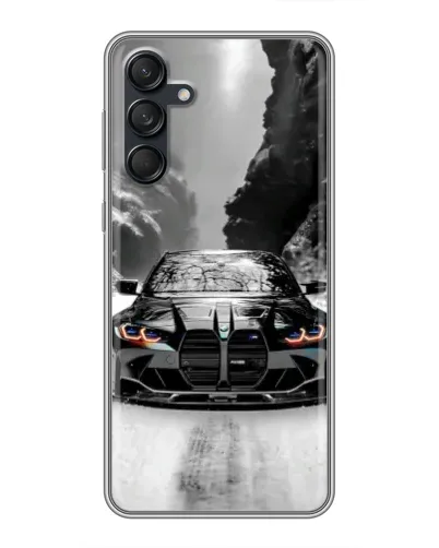 Чехол для Samsung Galaxy M55 5G с картинкой «BMW — акварельный дрифт» Чехол для Samsung Galaxy M55 5G с картинкой «BMW — акварельный дрифт»