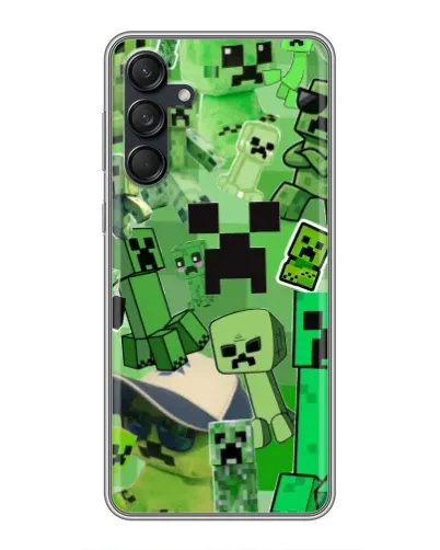 Чехол для Samsung Galaxy M55 5G с картинкой «Криперы Minecraft»