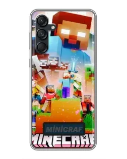 Чохол для Samsung Galaxy M55 5G з картинкою «Minecraft герої гри» Чохол для Samsung Galaxy M55 5G з картинкою «Minecraft герої гри»