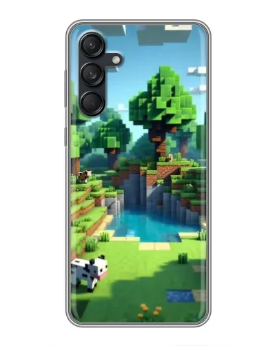 Чехол для Samsung Galaxy M55 5G с картинкой «Minecraft летний день»