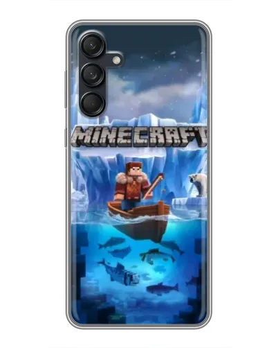 Чехол для Samsung Galaxy M55 5G с картинкой «Minecraft ледяной мир»