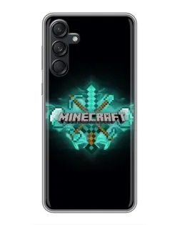 Чохол для Samsung Galaxy M55 5G з картинкою «Minecraft Diamond лого» Чохол для Samsung Galaxy M55 5G з картинкою «Minecraft Diamond лого»
