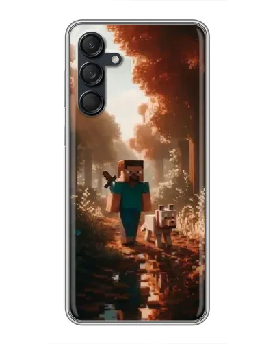 Чехол для Samsung Galaxy M55 5G с картинкой «Стив в лесу»