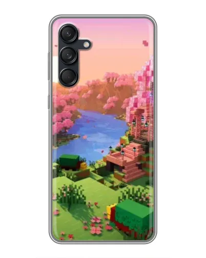 Чехол для Samsung Galaxy M55 5G с картинкой «Розовое дерево Minecraft»