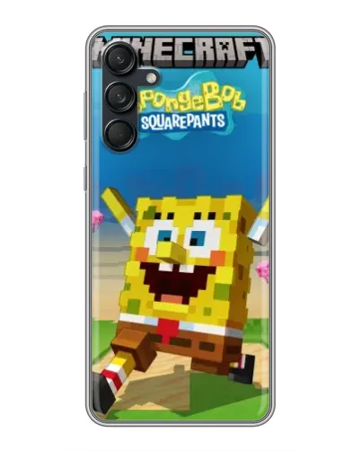 Чехол для Samsung Galaxy M55 5G с картинкой «Губка Боб Minecraft» Чехол для Samsung Galaxy M55 5G с картинкой «Губка Боб Minecraft»