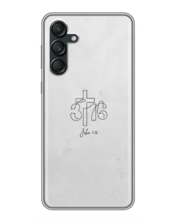 Чехол для Samsung Galaxy M55 5G с картинкой «Иоанна 3:16 Крест»