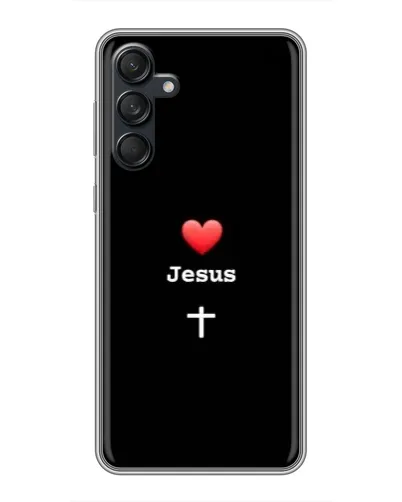 Чехол для Samsung Galaxy M55 5G с картинкой «Сердце - Jesus»