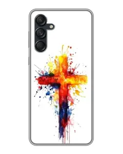 Чехол для Samsung Galaxy M55 5G с картинкой «Акварельный крест»