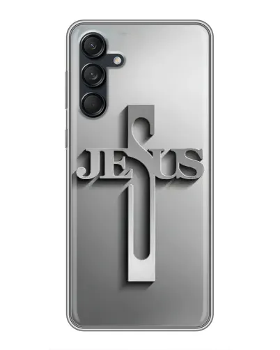 Чехол для Samsung Galaxy M55 5G с картинкой «Металлический крест Jesus» Чехол для Samsung Galaxy M55 5G с картинкой «Металлический крест Jesus»