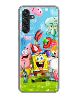 Чехол для Samsung Galaxy M55 5G с картинкой «Губка Боб и друзья» Чехол для Samsung Galaxy M55 5G с картинкой «Губка Боб и друзья»