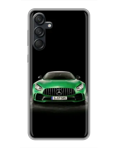 Чехол для Samsung Galaxy M55 5G с картинкой «Mercedes — неоновый лого»