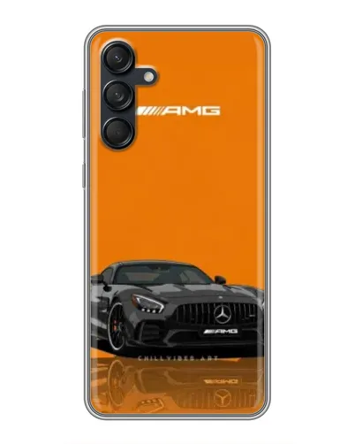 Чехол для Samsung Galaxy M55 5G с картинкой «Оранжевый Mercedes AMG»