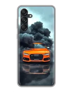 Чехол для Samsung Galaxy M55 5G с картинкой «Audi в облаках дыма»
