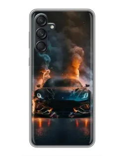 Чехол для Samsung Galaxy M55 5G с картинкой «Lamborghini дымная эстетика» Чехол для Samsung Galaxy M55 5G с картинкой «Lamborghini дымная эстетика»