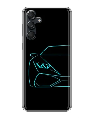 Чехол для Samsung Galaxy M55 5G с картинкой «Голубой силуэт Lamborghini» Чехол для Samsung Galaxy M55 5G с картинкой «Голубой силуэт Lamborghini»