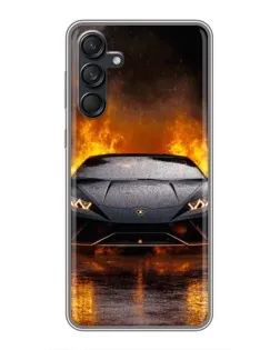 Чехол для Samsung Galaxy M55 5G с картинкой «Lamborghini в огне» Чехол для Samsung Galaxy M55 5G с картинкой «Lamborghini в огне»