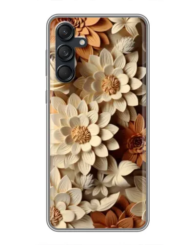 Чехол для Samsung Galaxy M55 5G с картинкой «Бежевый флористический декор»
