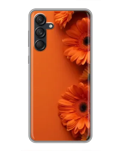 Чехол для Samsung Galaxy M55 5G с картинкой «Оранжевые герберы»