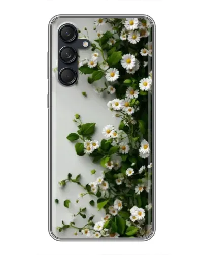 Чехол для Samsung Galaxy M55 5G с картинкой «Ветка мелких белых цветов»
