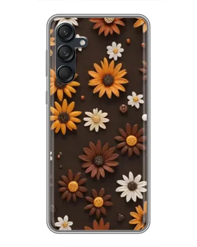 Чехол для Samsung Galaxy M55 5G с картинкой «Узор из маленьких подсолнухов»