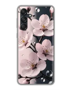 Чехол для Samsung Galaxy M55 5G с картинкой «Нежная сакура и капли»
