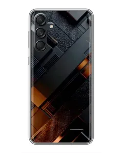 Чехол для Samsung Galaxy M55 5G с картинкой «Черные геометрические блоки»