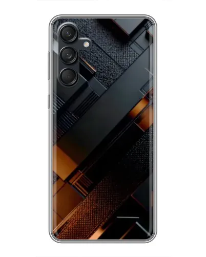 Чехол для Samsung Galaxy M55 5G с картинкой «Черные геометрические блоки»