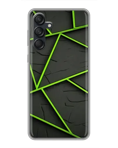 Чехол для Samsung Galaxy M55 5G с картинкой «Зеленые геометрические линии»