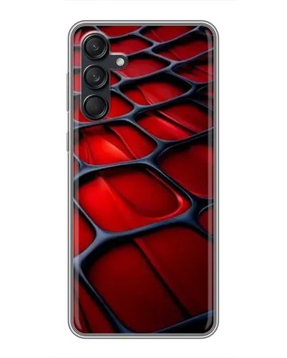 Чехол для Samsung Galaxy M55 5G с картинкой «Красная глянцевая сетка»