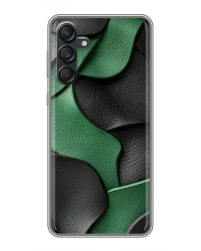 Чехол для Samsung Galaxy M55 5G с картинкой «Зеленые кожаные волны»