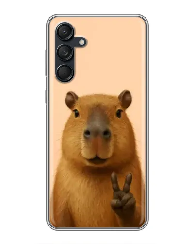 Чехол для Samsung Galaxy M55 5G с картинкой «Капибара виктория»