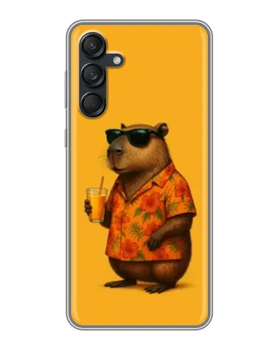 Чехол для Samsung Galaxy M55 5G с картинкой «Капибара на отдыхе»