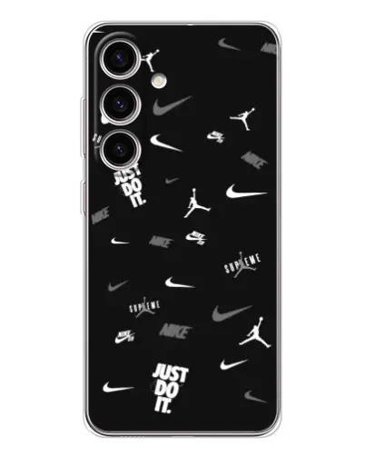 Чохол для Samsung Galaxy M56 з картинкою «Nike Black Pattern»