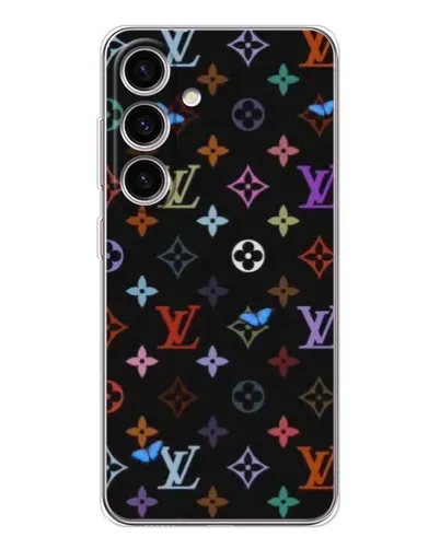 Чохол для Samsung Galaxy M56 з картинкою «Кольорова монограма LV»