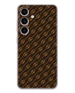 Чехол для Samsung Galaxy M56 с картинкой «Gucci — золотые диагонали»