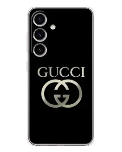 Чехол для Samsung Galaxy M56 с картинкой «Gucci — золото на черном»