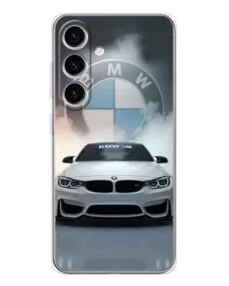Чехол для Samsung Galaxy M56 с картинкой «BMW в белом дыму»