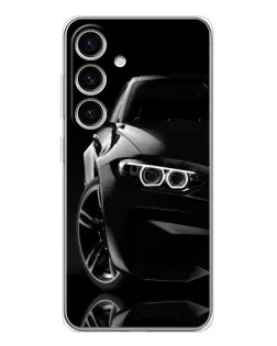 Чехол для Samsung Galaxy M56 с картинкой «Черная BMW — профиль»