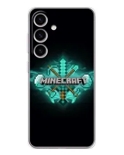 Чохол для Samsung Galaxy M56 з картинкою «Minecraft Diamond лого»
