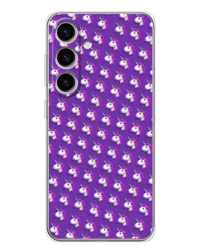 Чехол для Samsung Galaxy M56 с картинкой «Единороги на фиолетовом»