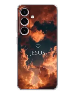 Чехол для Samsung Galaxy M56 с картинкой «Сияние Имени Jesus»