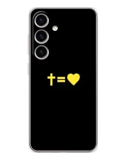 Чехол для Samsung Galaxy M56 с картинкой «Сердце и Крест»